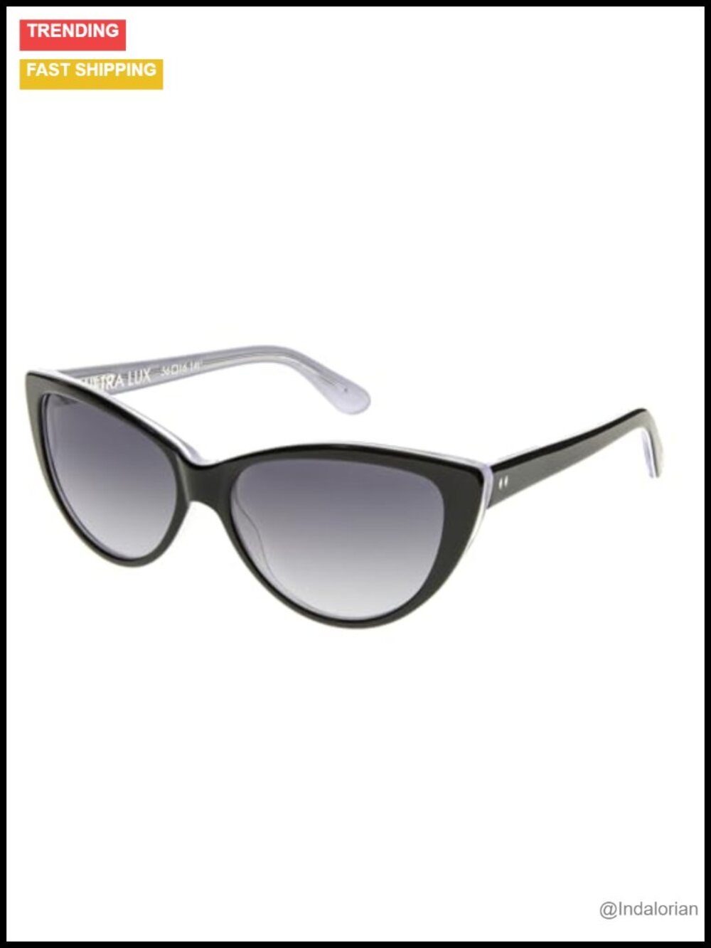 Cat-Eye Sunglasses 100% UV Protection Acetate Frame Medium-Large Fit